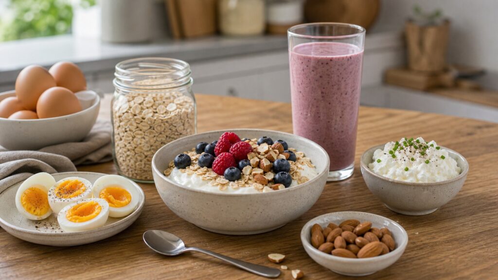 Petit-déjeuner protéiné : 7 idées validées (recettes 20g+ protéines)