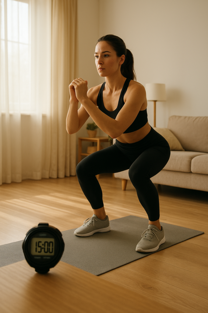 Entraînement HIIT maison sans matériel : 15 min efficaces