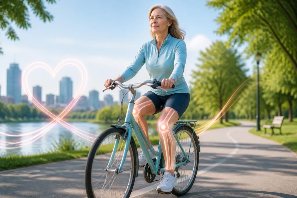 30 minutes de vélo par jour : cœur et genoux