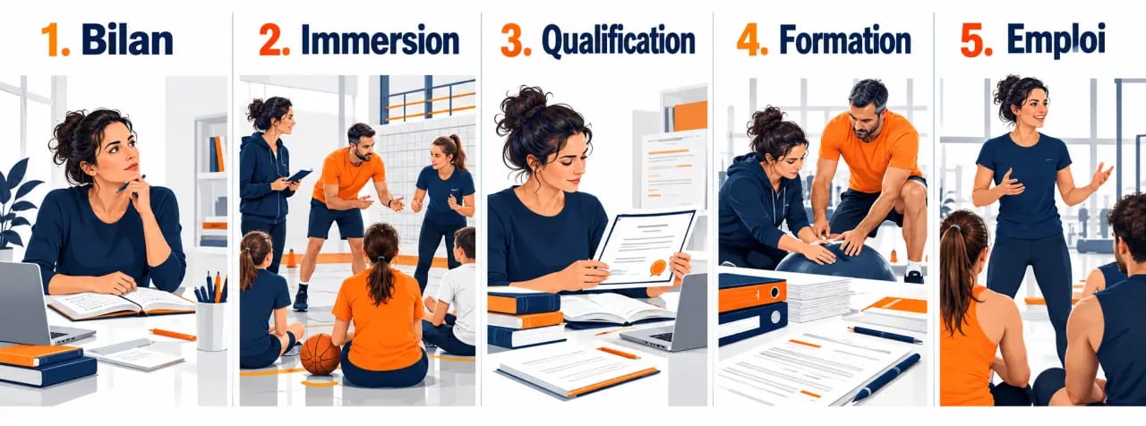 Parcours pour réussir sa reconversion professionnelle dans les métiers du sport